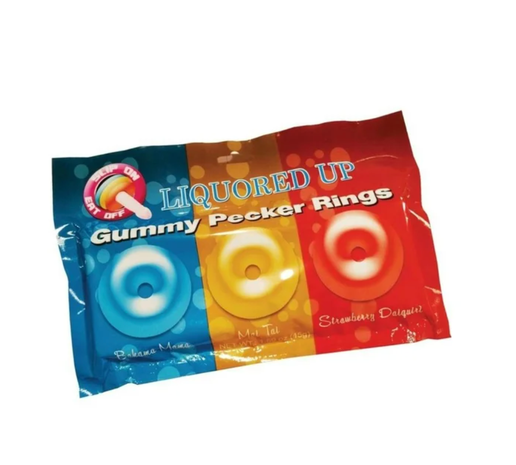 🍹 GUMMY PECKER RINGS – ANILLOS DE GOMA SABOR CÓCTEL (3 PACK)