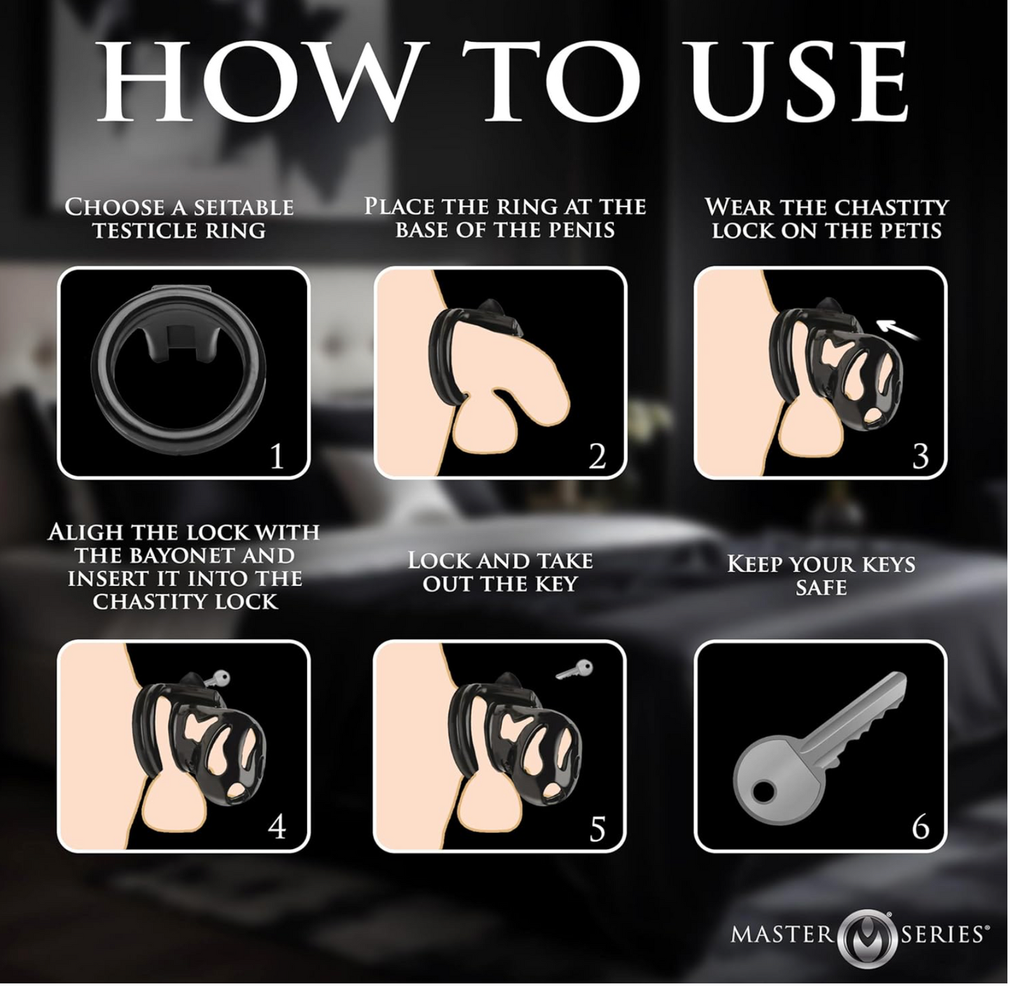 JAULA DE CASTIDAD MASCULINA HARD STOP – MASTER SERIES