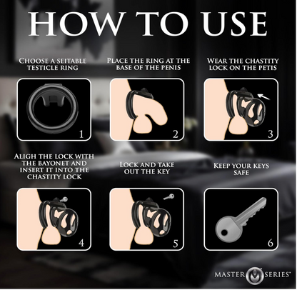 JAULA DE CASTIDAD MASCULINA HARD STOP – MASTER SERIES