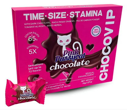 CHOCOLATE AFRODISIACO PUSSY CAT POR UNIDAD 10G