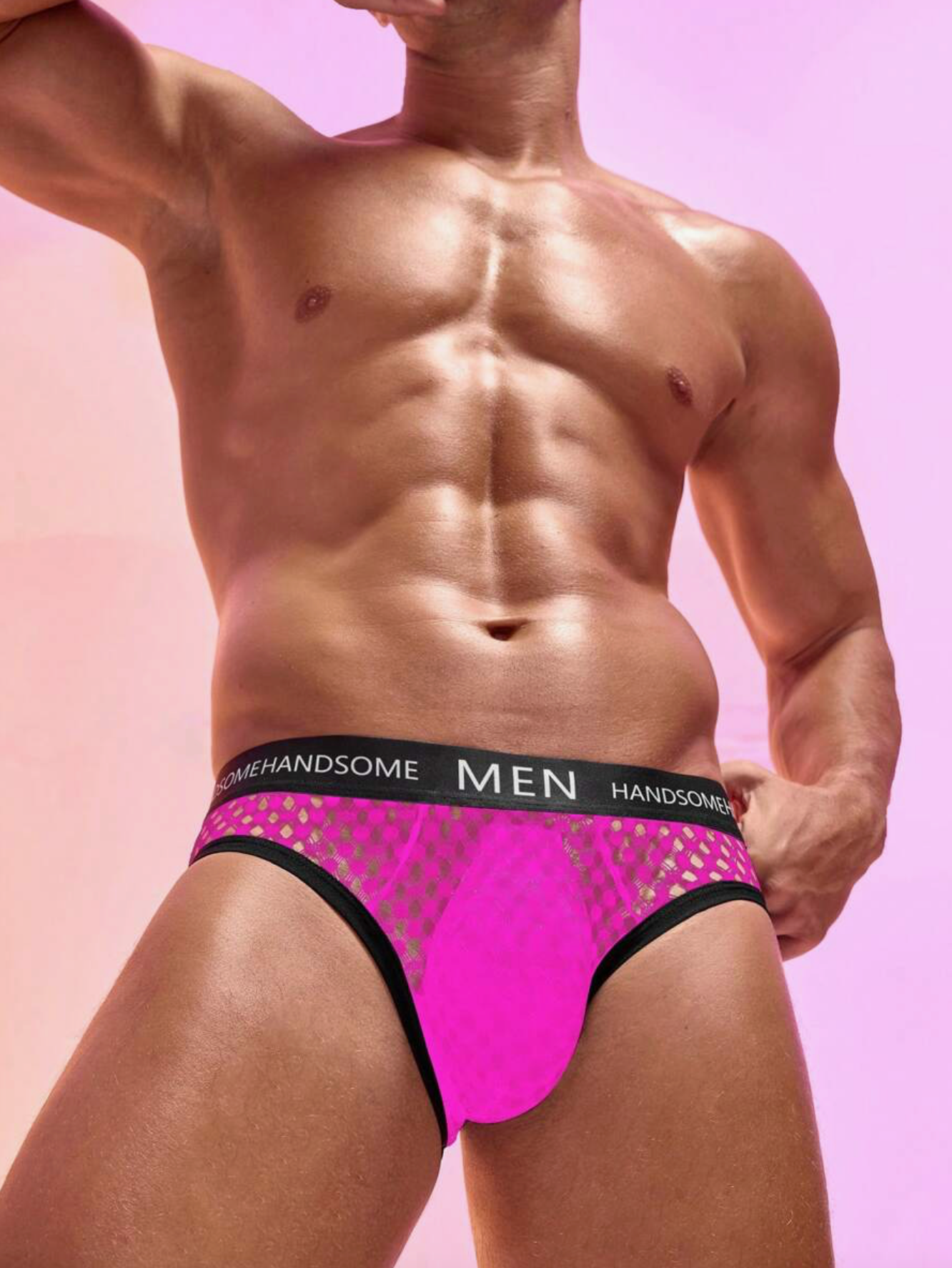 TANGA CON ABERTURA TRASERA MASCULINO ROSA