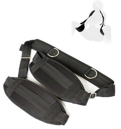 ARNÉS DE SUSPENSIÓN AJUSTABLE PARA PIERNAS Y CUELLO CONTROL TOTAL– KIT DE RESTRICCIÓN ACOLCHADO NEGRO