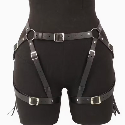 ARNÉS DE CINTURA Y MUSLOS ESTILO LIGUERO BDSM