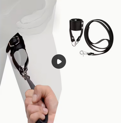ARNÉS AJUSTABLE PARA HOMBRE CON CORREAS EL OBEDIENTE + CADENA DE SUJECIÓN 90CM