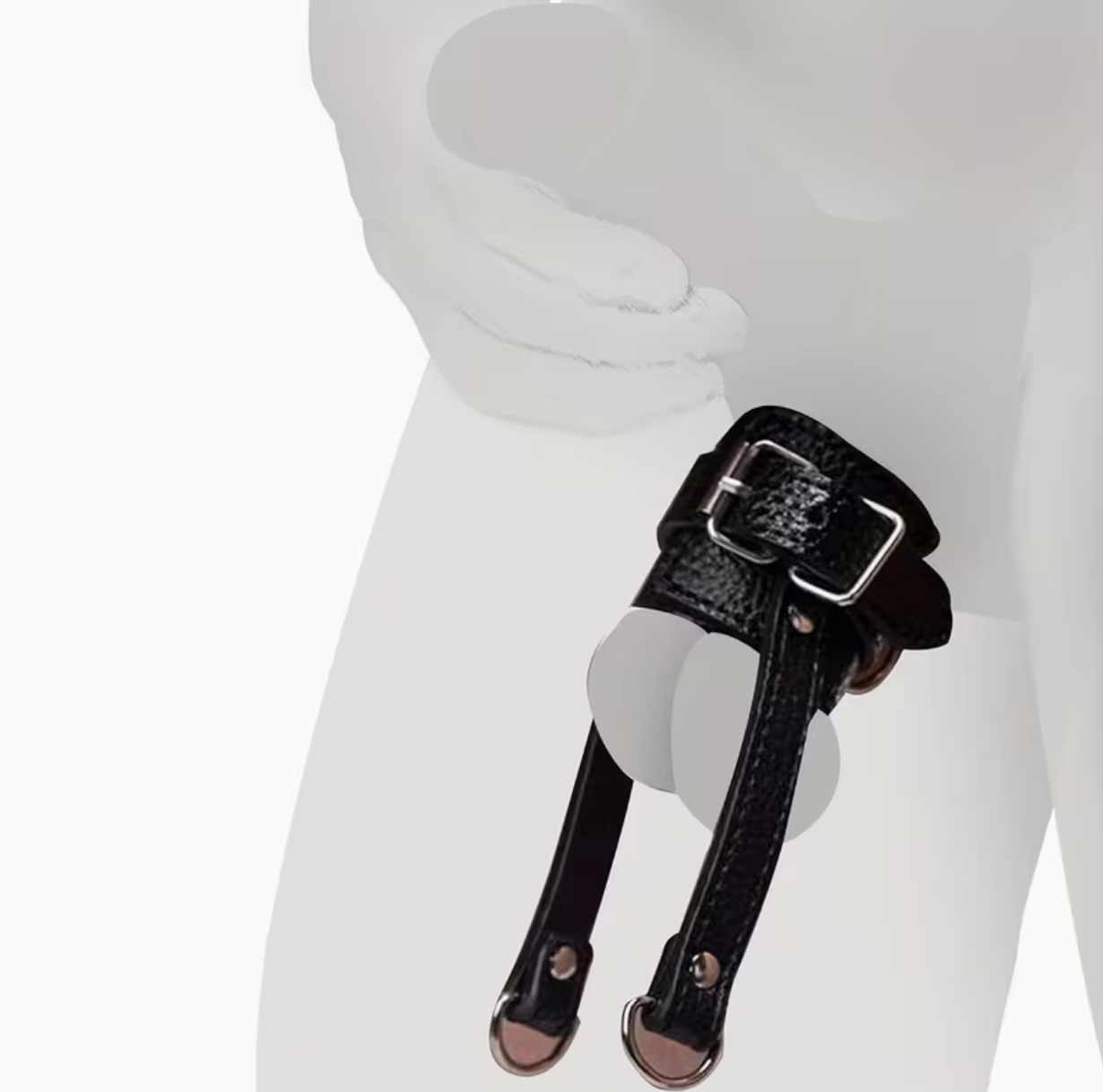 ARNÉS AJUSTABLE PARA HOMBRE CON CORREAS EL OBEDIENTE + CADENA DE SUJECIÓN 90CM