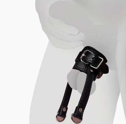 ARNÉS AJUSTABLE PARA HOMBRE CON CORREAS EL OBEDIENTE + CADENA DE SUJECIÓN 90CM