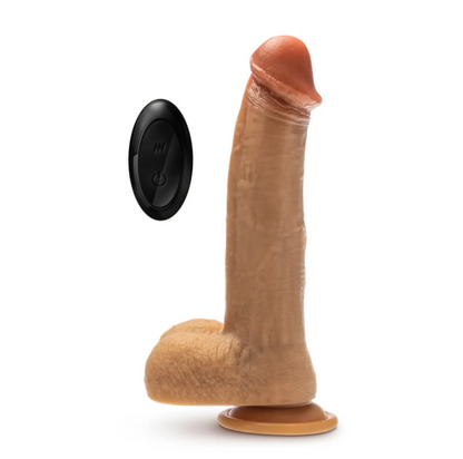DILDO VIBRADOR Y EMPUJADOR DR. SKIN DR. PHILLIPS 8.5” RECARGABLE CON CONTROL REMOTO