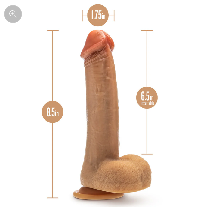 DILDO VIBRADOR Y EMPUJADOR DR. SKIN DR. PHILLIPS 8.5” RECARGABLE CON CONTROL REMOTO