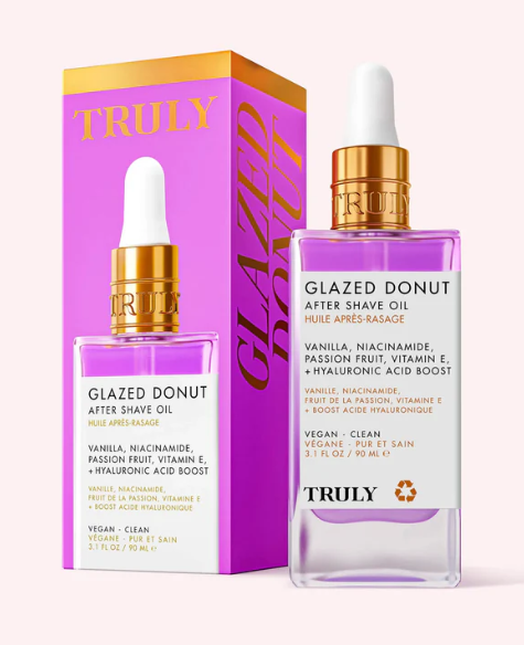 ACEITE AFTER SHAVE ÍNTIMO TRULY GLAZED DONUT - HIDRATANTE CON ÁCIDO HIALURÓNICO Y VITAMINAS