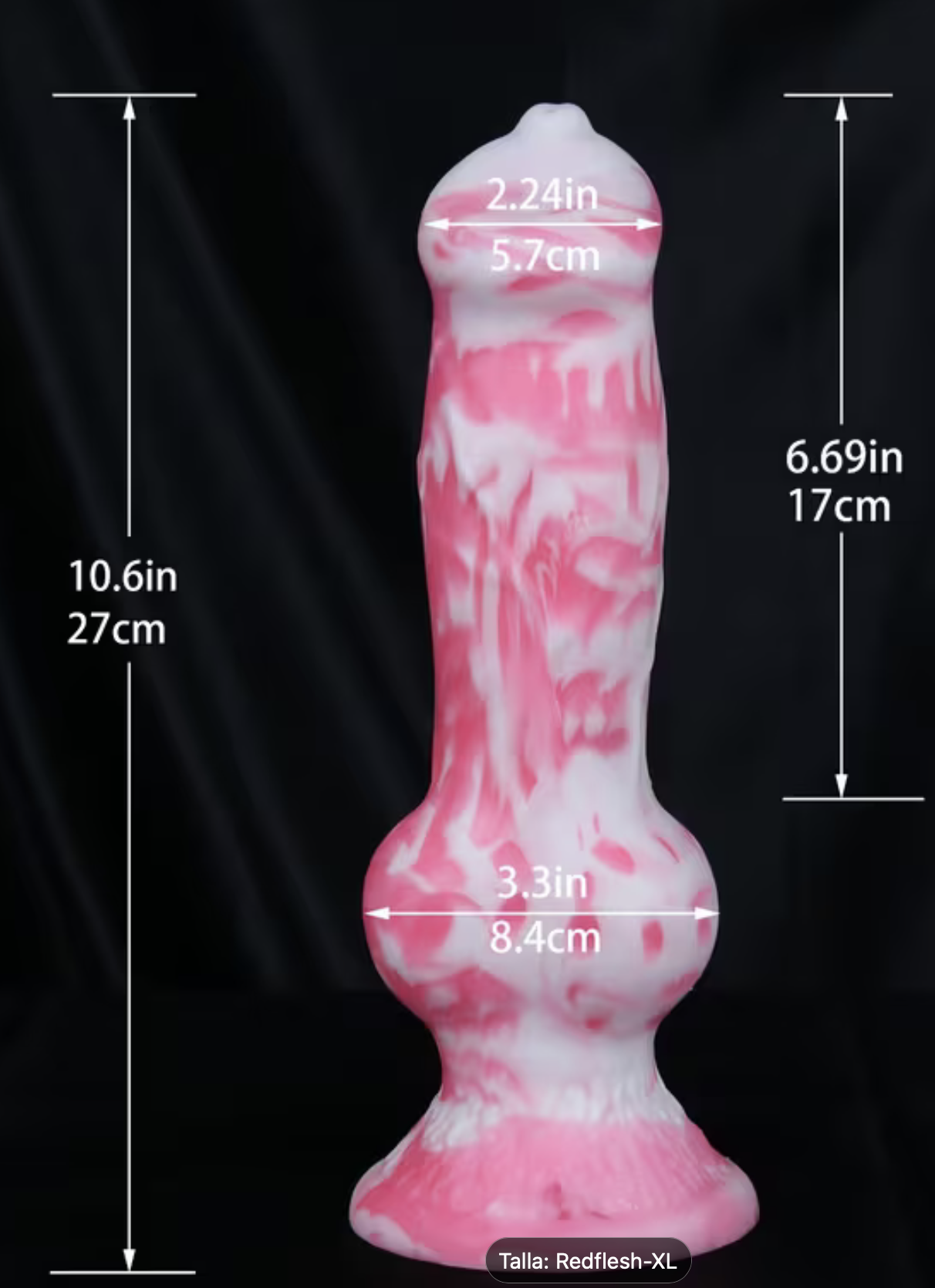 DILDO REALISTA DE PERRO L y XL PERRO ROSA