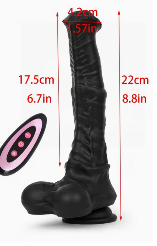 Horse King XL™ Consolador de caballo Vibrador Recargable con Control Remoto, 9 Intensidades y Base de Succión
