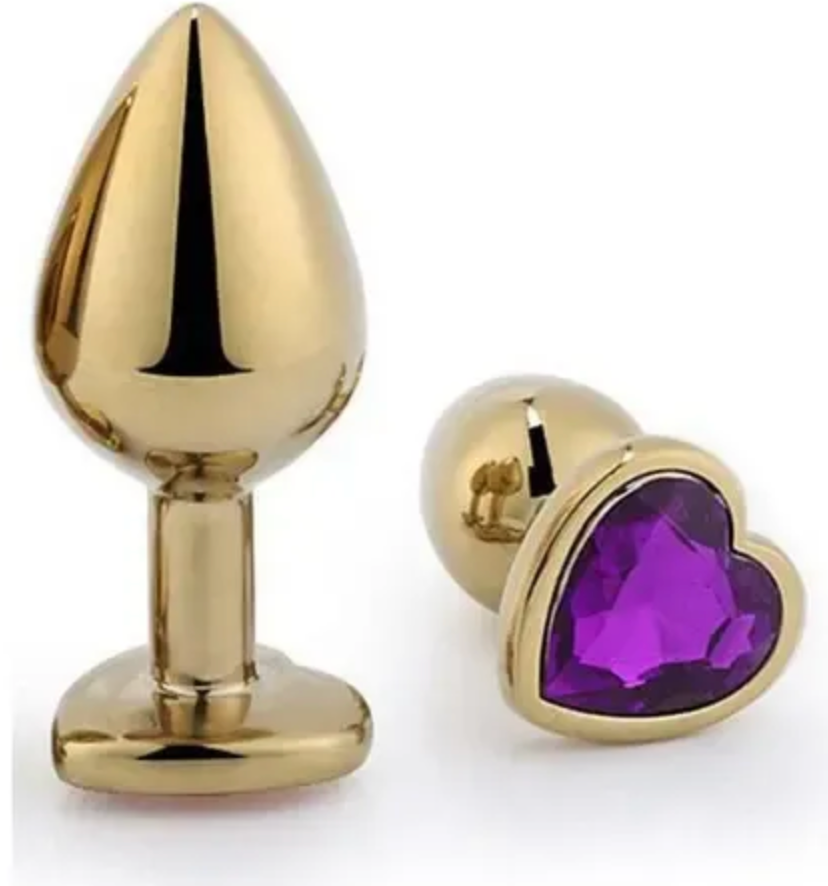 PLUG ANAL METALICO CORAZON SURTIDO DE COLOR VARIAS TALLAS