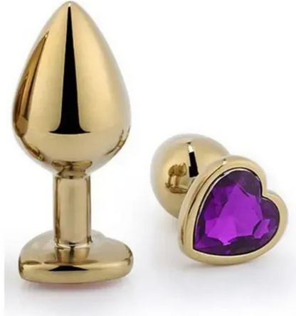 PLUG ANAL METALICO CORAZON SURTIDO DE COLOR VARIAS TALLAS