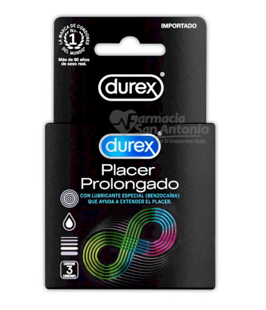 CONDÓN DUREX PLACER PROLONGADO | CON BENZOCAÍNA PARA DURAR MÁS Y SENTIR MEJOR