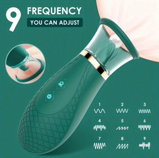 SUCCIONADOR CLITORIS 9 FRECUENCIAS – ORGASMOS INSTANTÁNEOS 🌪️💚