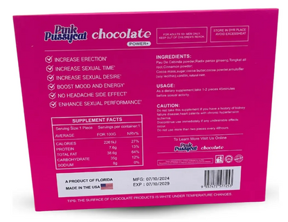 CHOCOLATE AFRODISIACO PUSSY CAT POR UNIDAD 10G