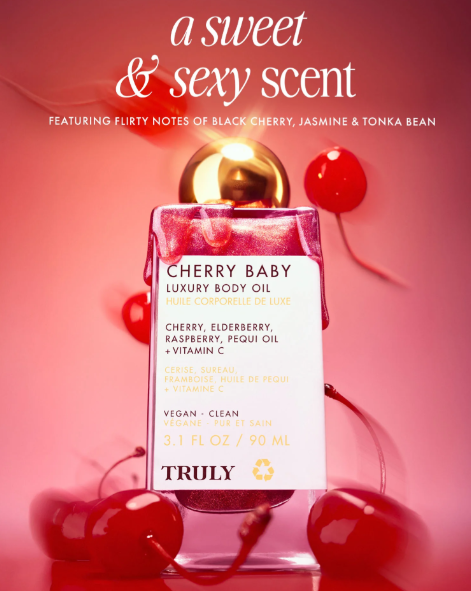 Acerite Truly Cherry baby luxury body con shimmer