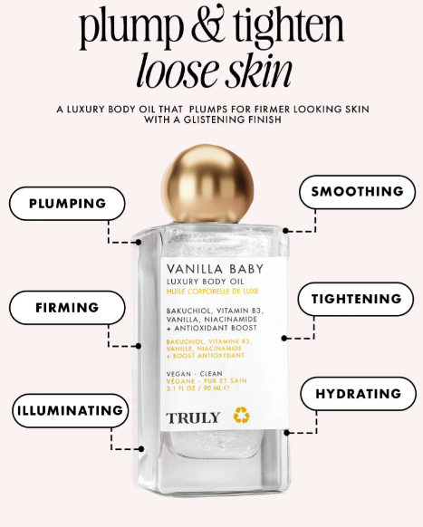 Truly Vanilla baby luxury body con shimmer