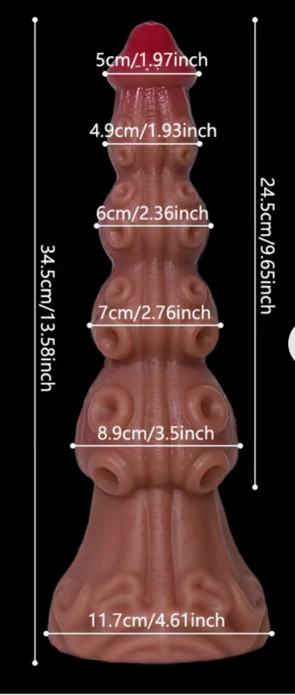Dildo mounstruoso de tentacles en distintos tamaños