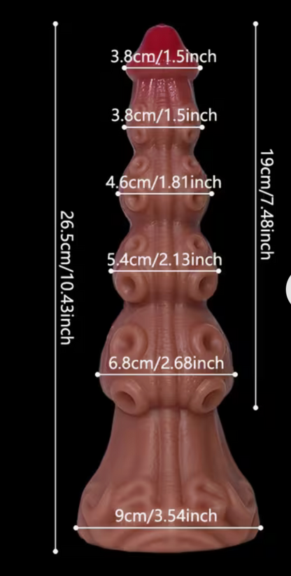 Dildo mounstruoso de tentacles en distintos tamaños