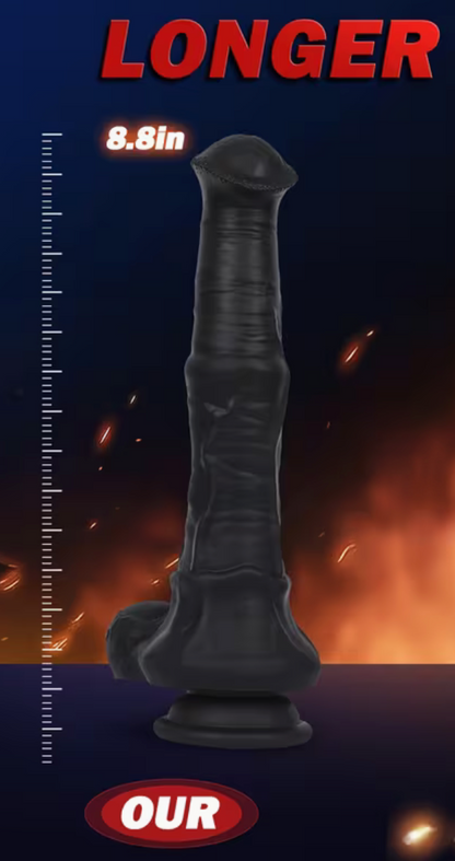Horse King XL™ Consolador Vibrador Recargable con Control Remoto, 9 Intensidades y Base de Succión