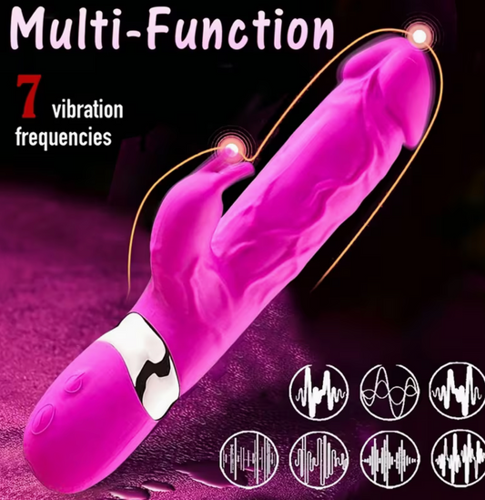 Rabbit Deluxe™ Vibrador Conejito Recargable con Doble Estimulación y 7 Modos de Vibración