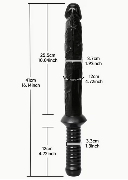Dildo de  Penetración Titan XL™ con Mango Ergonómico y Ventosa