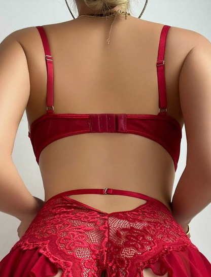 BODY LENCERIA SEXY CON BLONDA