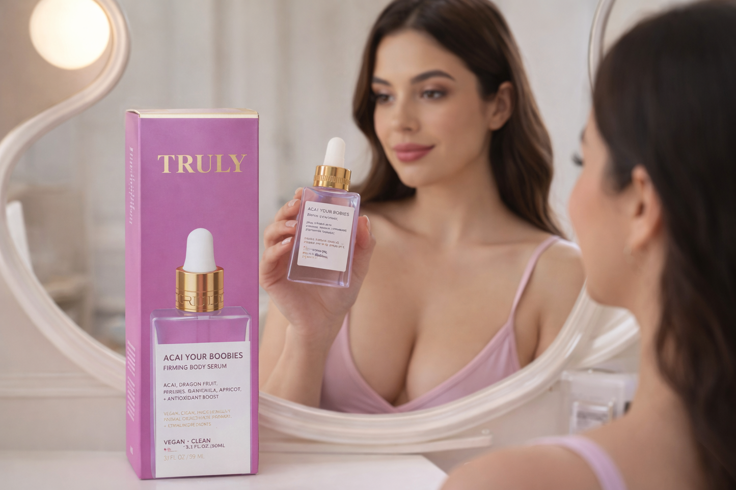 SÉRUM REAFIRMANTE CORPORAL TRULY ACAI YOUR BOOBIES CON RETINOL Y ANTIOXIDANTES
