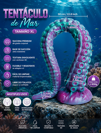 Tentaculo de Mar – Tentáculo de Silicona Premium con Textura Envolvente