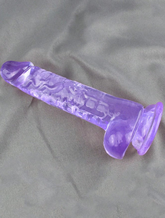 DILDO BASICO COLOR MORADO 7 PULGADAS