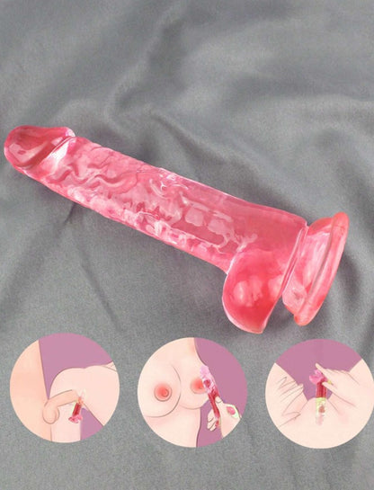 DILDO BASICO COLOR ROSADO 7 PULGADAS