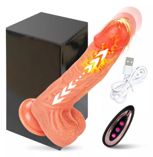 DILDO REALISTA SIN APP CON MOVIMIENTO  DE CONTROL REMOTO