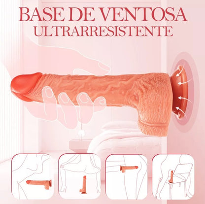 DILDO REALISTA SIN APP CON MOVIMIENTO  DE CONTROL REMOTO