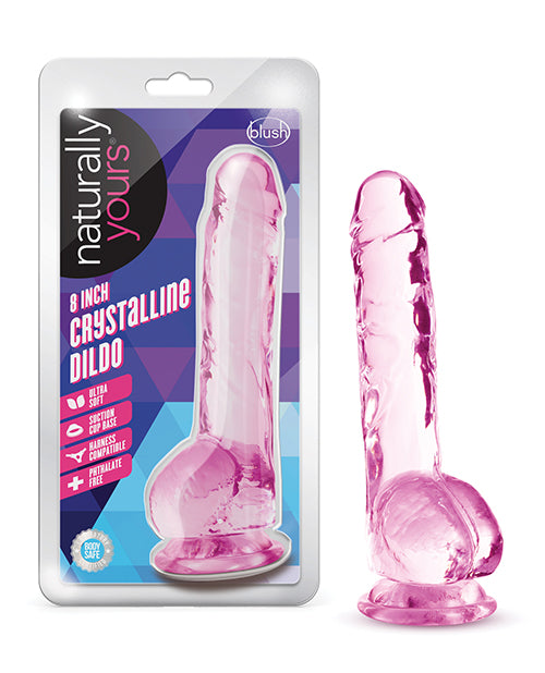 DILDO ROSA 8 PULGADAS B YOURS CRYSTALLINE