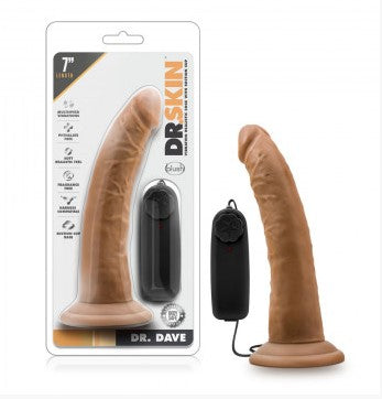 DR. SKIN - DR . DAVE -  DILDO VIBRADOR DE 7 PULGADAS CON VENTOSA