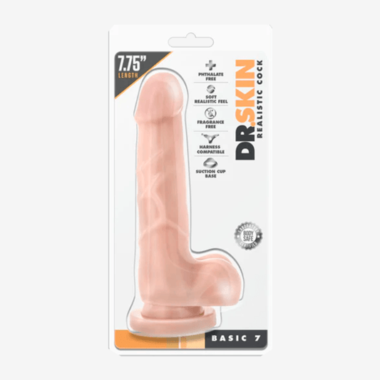 DILDO BASICO 7.75 CON TESTICULOS