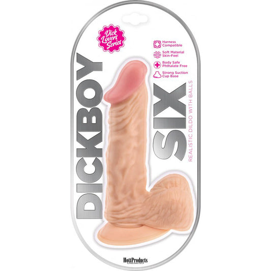 Dildo realista dickboy six con ventosa y textura natural