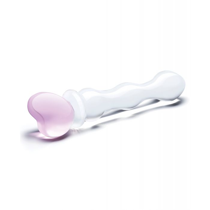 Glas Sweetheart 8" – Dildo de Vidrio Artesanal con Corazón
