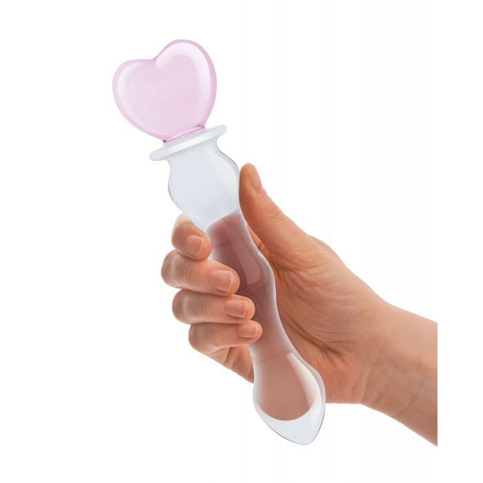 Glas Sweetheart 8" – Dildo de Vidrio Artesanal con Corazón