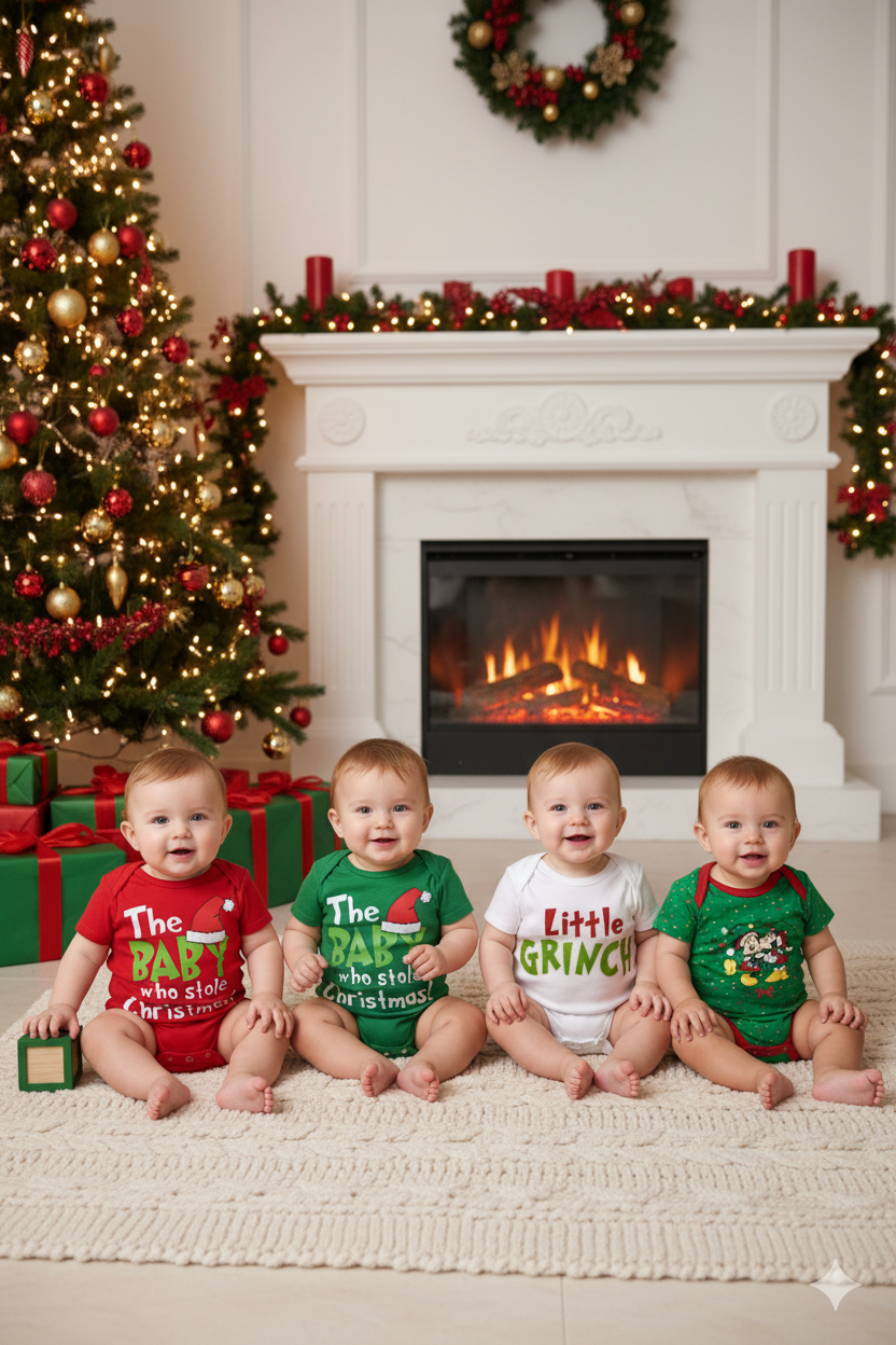 🎅 MAMELUCOS NAVIDEÑOS PARA BEBÉ SURTIDO – EDICIÓN FESTIVA 0 A 3 MESES