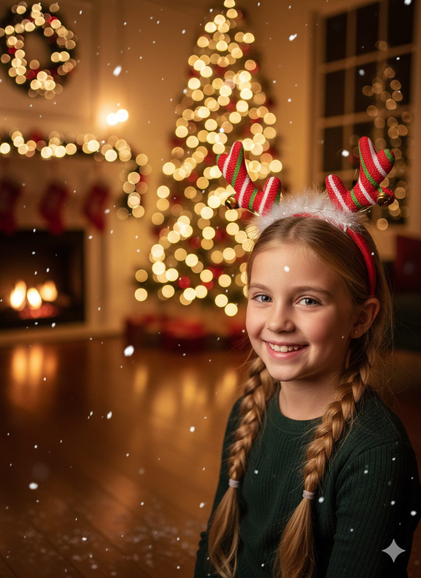VINCHAS NAVIDEÑAS ESTELARES SURTIDAS – ACCESORIO FESTIVO PARA NIÑAS