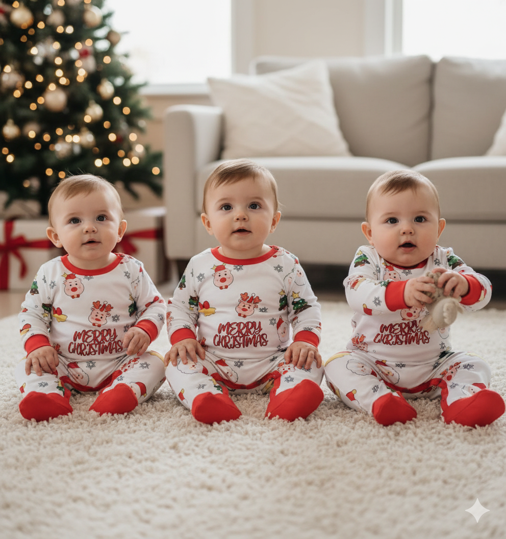 PIJAMAS Y MAMELUCOS NAVIDEÑOS “MERRY CHRISTMAS” – AMALILI 2024