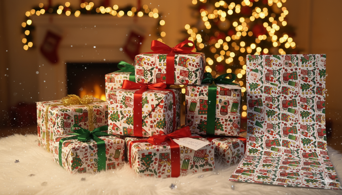 🎁 PLIEGO DE PAPEL DE REGALO NAVIDEÑO – DISEÑOS SURTIDOS