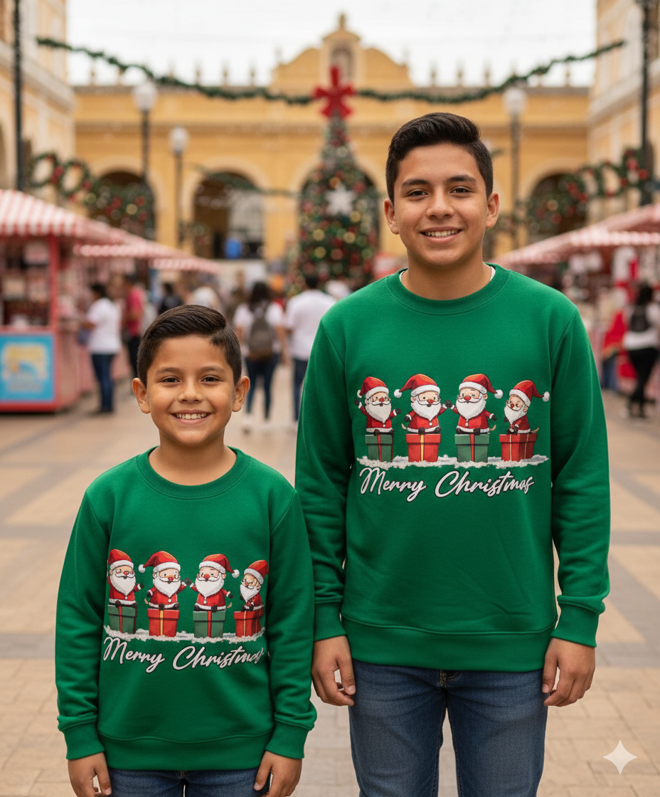 SUÉTER NAVIDEÑO VERDE “MERRY CHRISTMAS