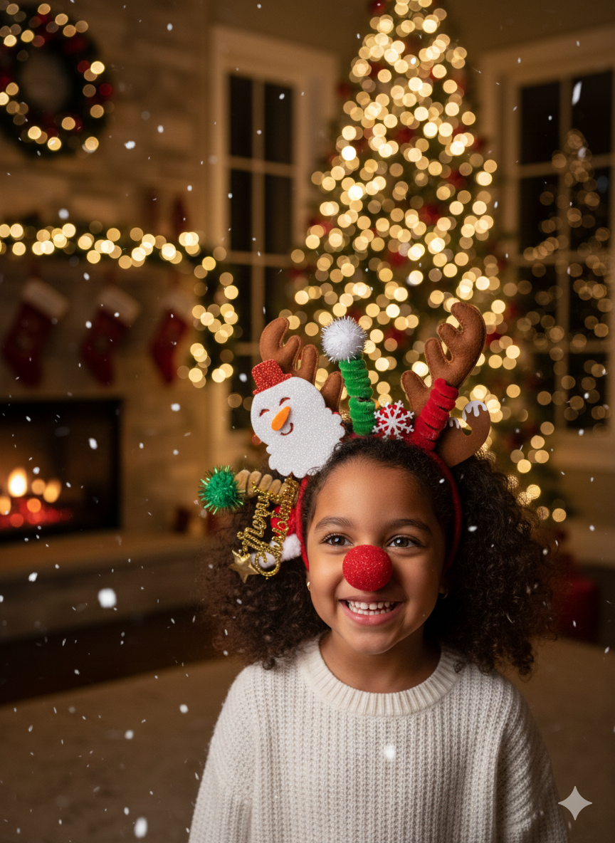 VINCHAS NAVIDEÑAS ESTELARES SURTIDAS – ACCESORIO FESTIVO PARA NIÑAS
