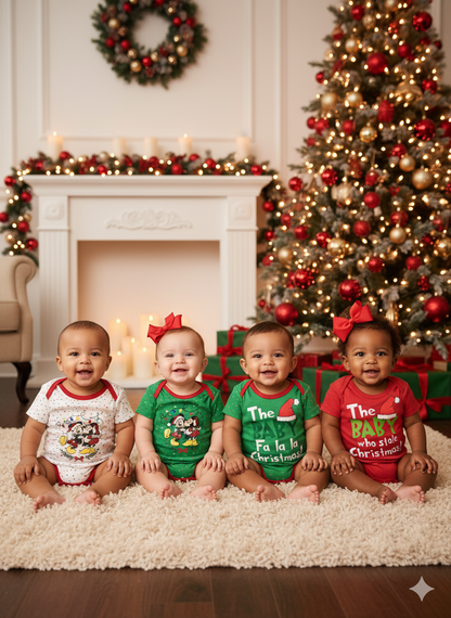 🎄 MAMELUCOS NAVIDEÑOS PARA BEBÉ SURTIDO – DISNEY Y THE BABY WHO STOLE CHRISTMAS 9-12 MESES