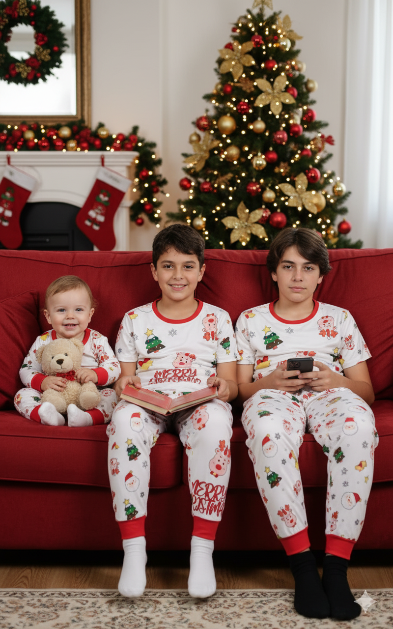 PIJAMAS Y MAMELUCOS NAVIDEÑOS “MERRY CHRISTMAS” – AMALILI 2024