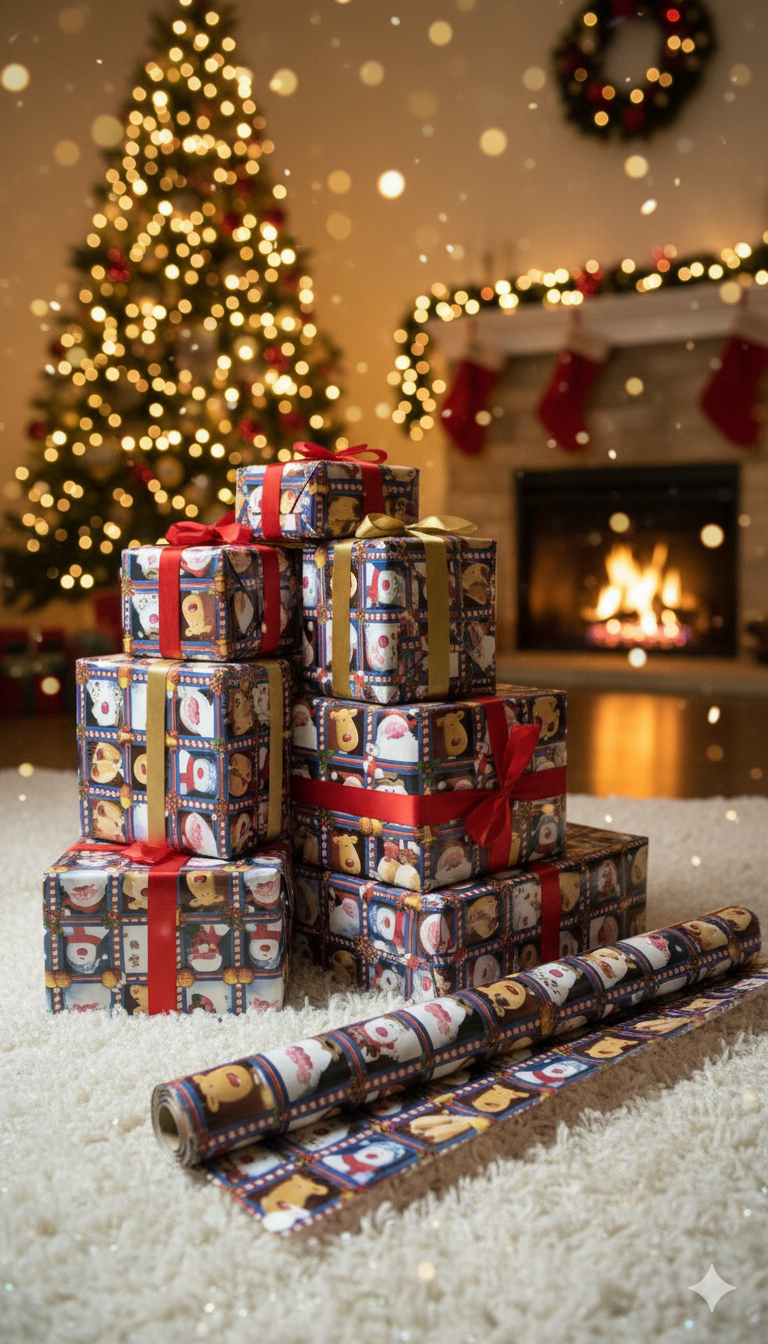 🎁 PLIEGO DE PAPEL DE REGALO NAVIDEÑO – DISEÑOS SURTIDOS
