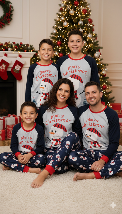 PIJAMAS Y MAMELUCOS NAVIDEÑOS MUÑECO DE NIEVE – AMALILI 2024